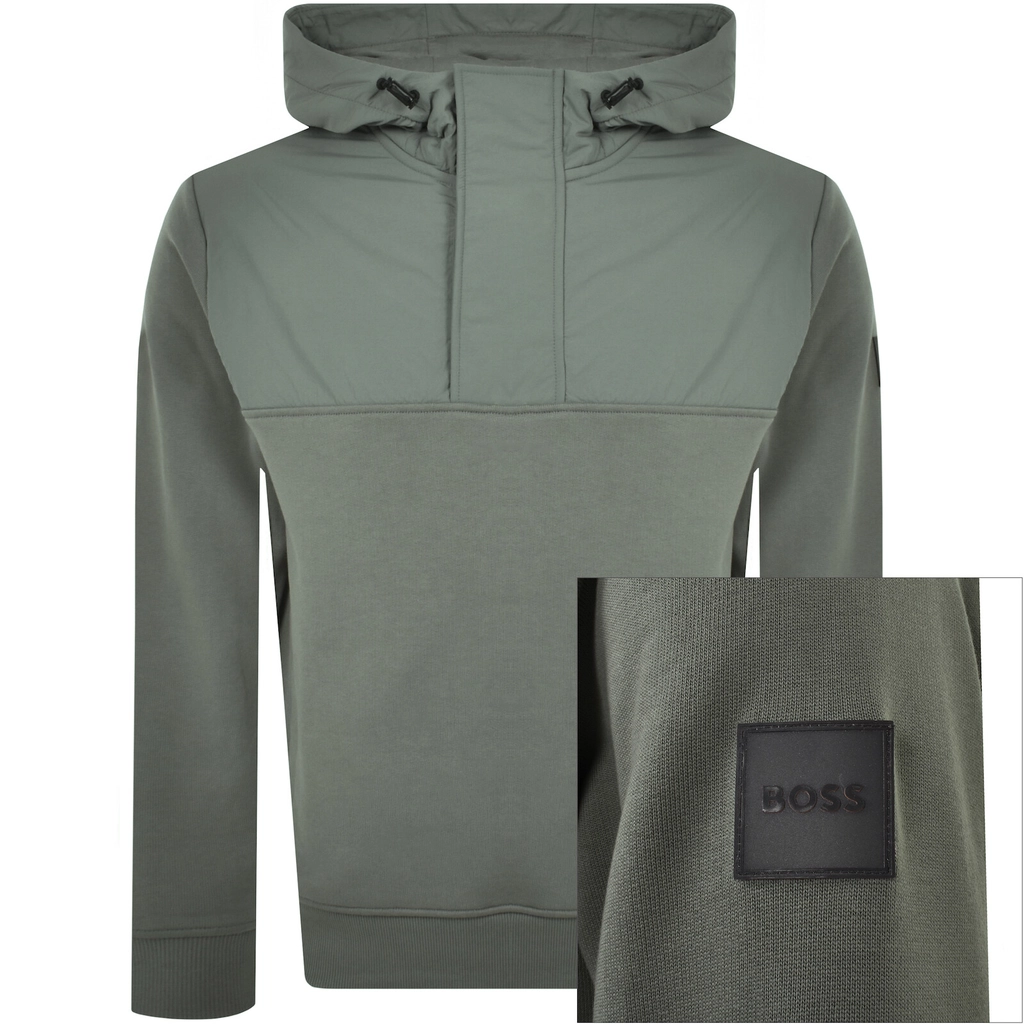 Hugo Boss BOSS Zetwillnylon2 Hoodie Grey